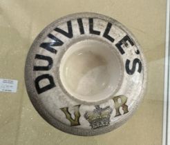Dunville’s Victorian V R match striker and holder 4.5 inches diameter