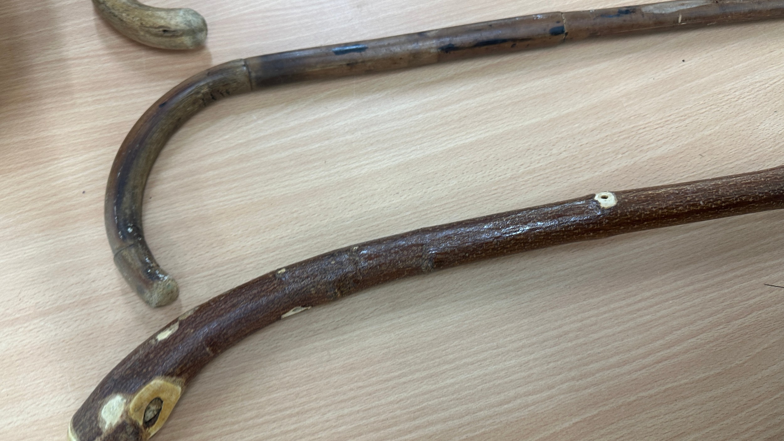 Selection of wooden walking sticks - Image 2 of 3