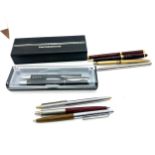 Selection of assorted pens includes parker etc