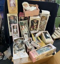 Large selection of boxed pot dolls includes The leonardo collection etc