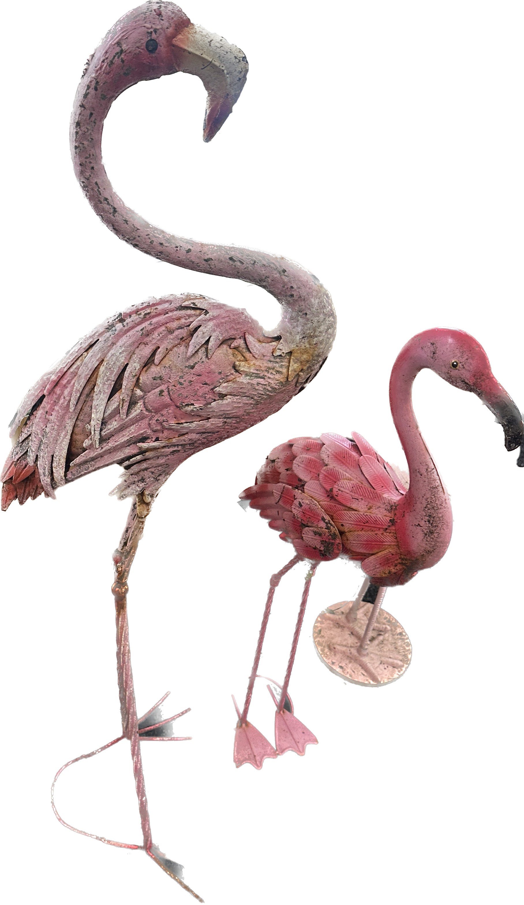 Selection of 3 metal flamingo figures height of tallest 47 inches - Image 4 of 4