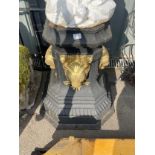 Metal garden plinth overall height 39 inches tall