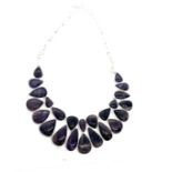 925 natural amethyst necklace