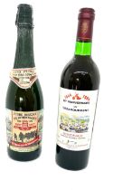 2 Bottles of D-Day 50th Anniversary memorabilia alcohol, Bordeauc and Cuvee speciale