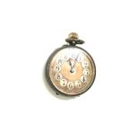 Vintage ladies Fob watch, with gold design to back, untested