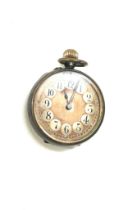 Vintage ladies Fob watch, with gold design to back, untested