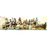 Large selection of collectables ornaments to include a Beswick horse, miniature Doulton lady,