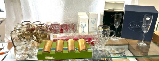 Selection of vintage drinking glasses