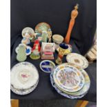 Selection of porcelain miscellaneous to include plates, figures, vases etc