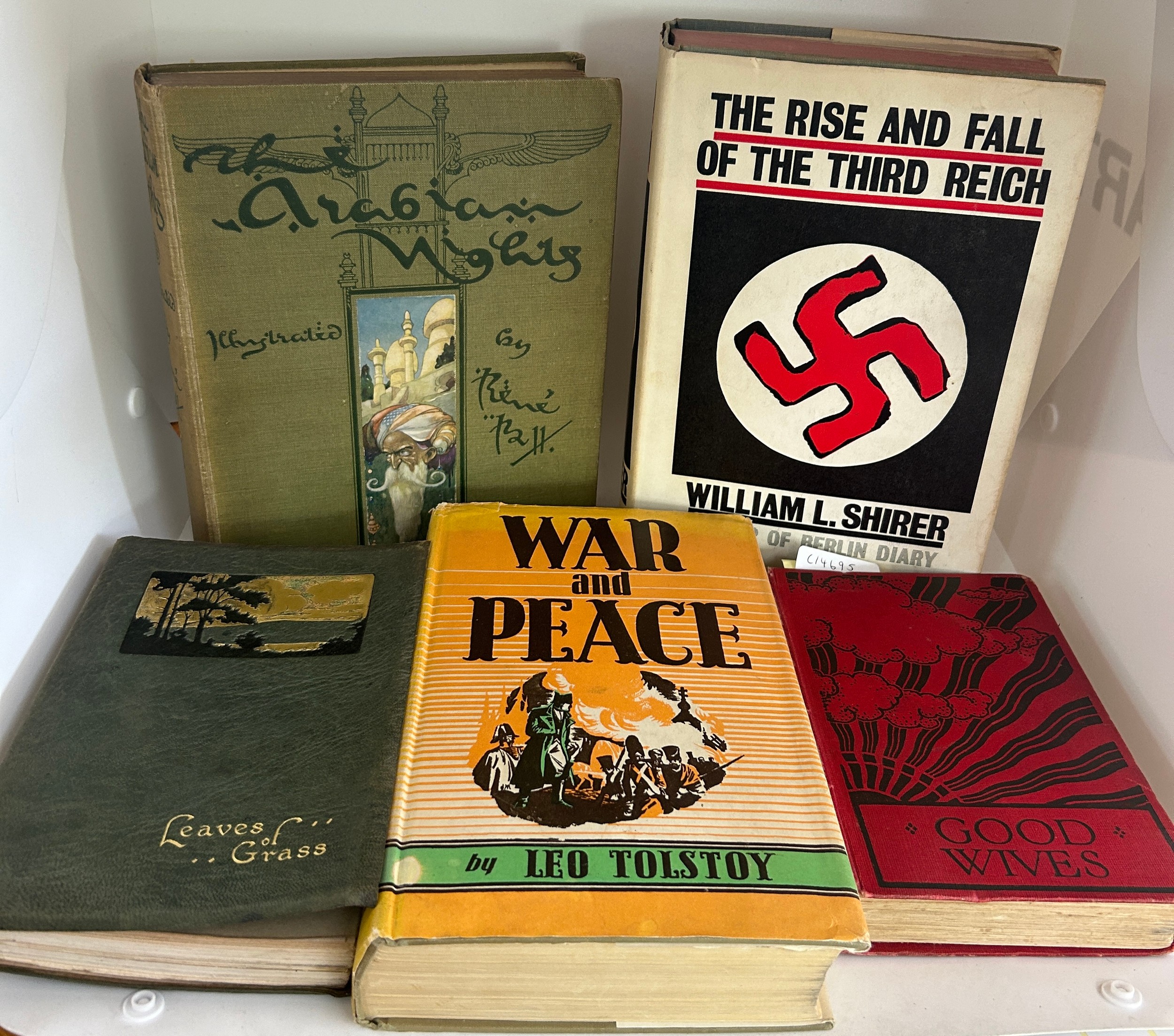 Selection of hardback books to include The Rise and Fall of the Third Reich, William L Shirer, The