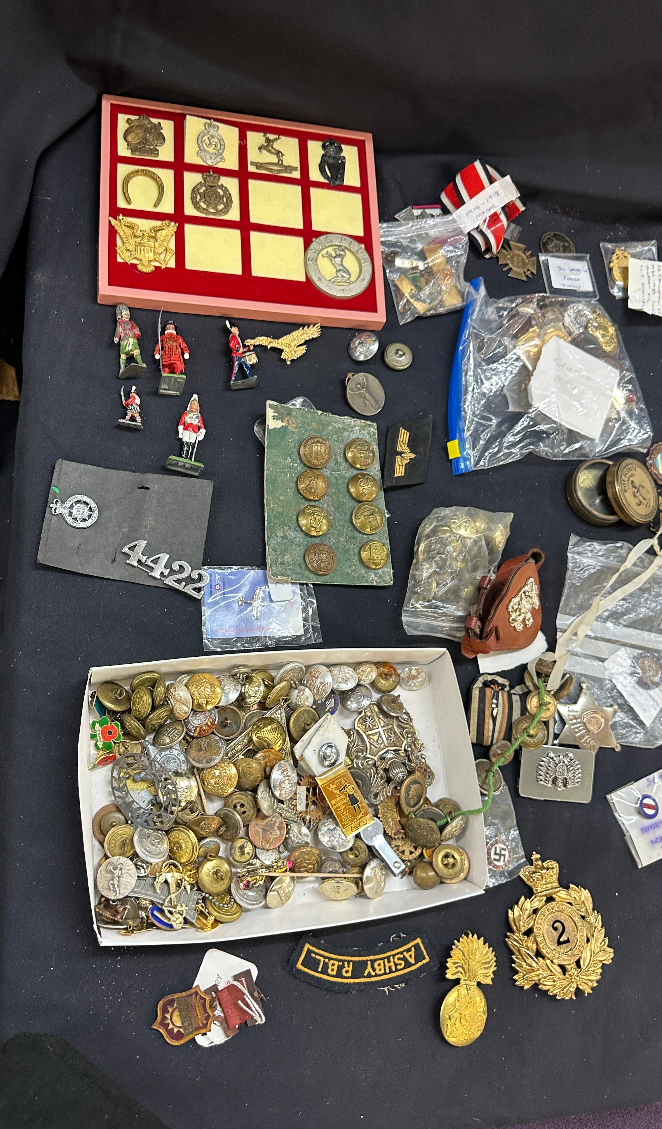 Large selection of collectables includes medals, buttons, boy scouts compass etc - Image 3 of 3