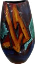 Poole Pottery Graffiti small Manhattan vase, overall height 26cm, good overall condition