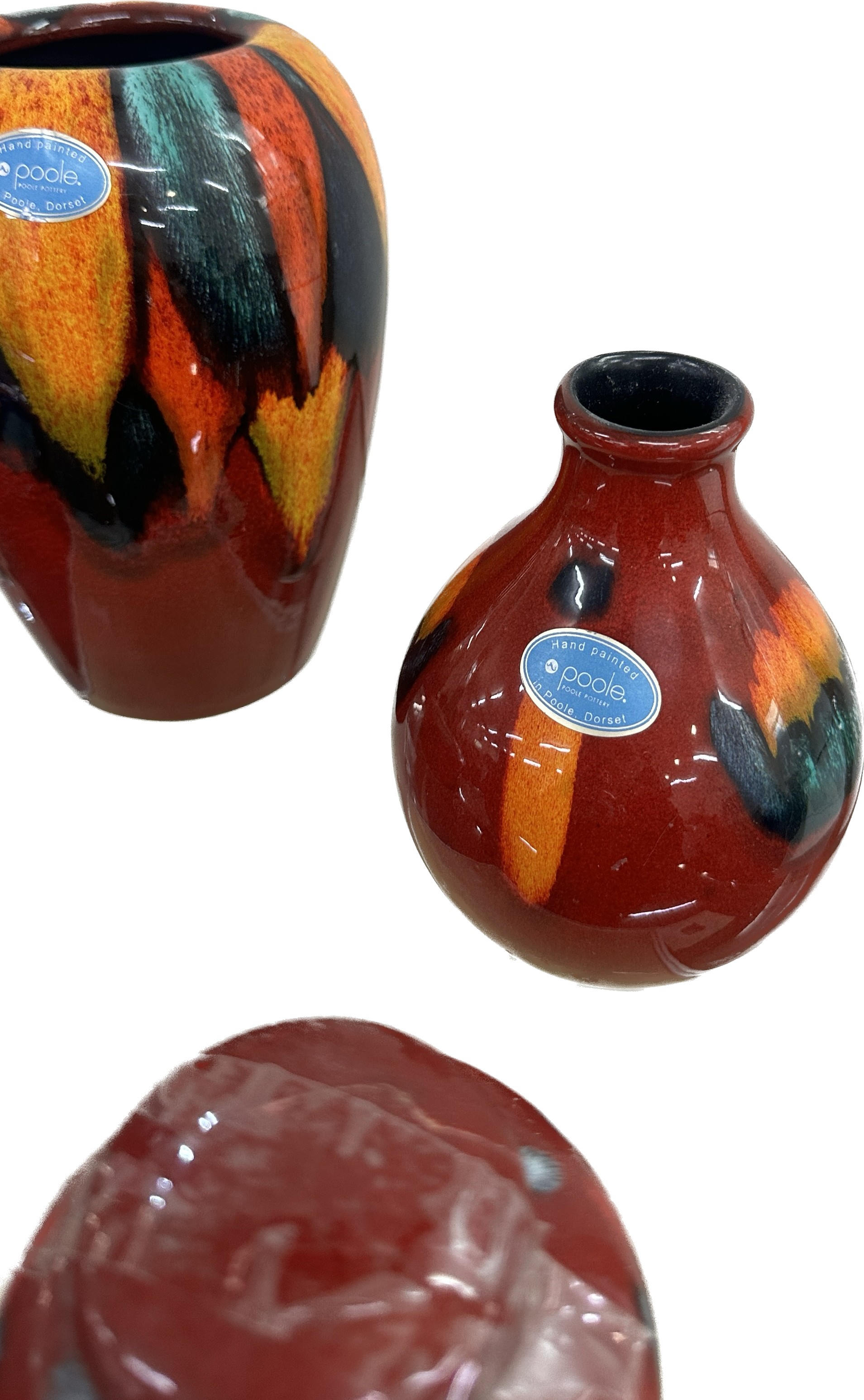 Selection of Poole Pottery Volcano pattern, to include vase, lidded small ginger jar, large - Image 4 of 5