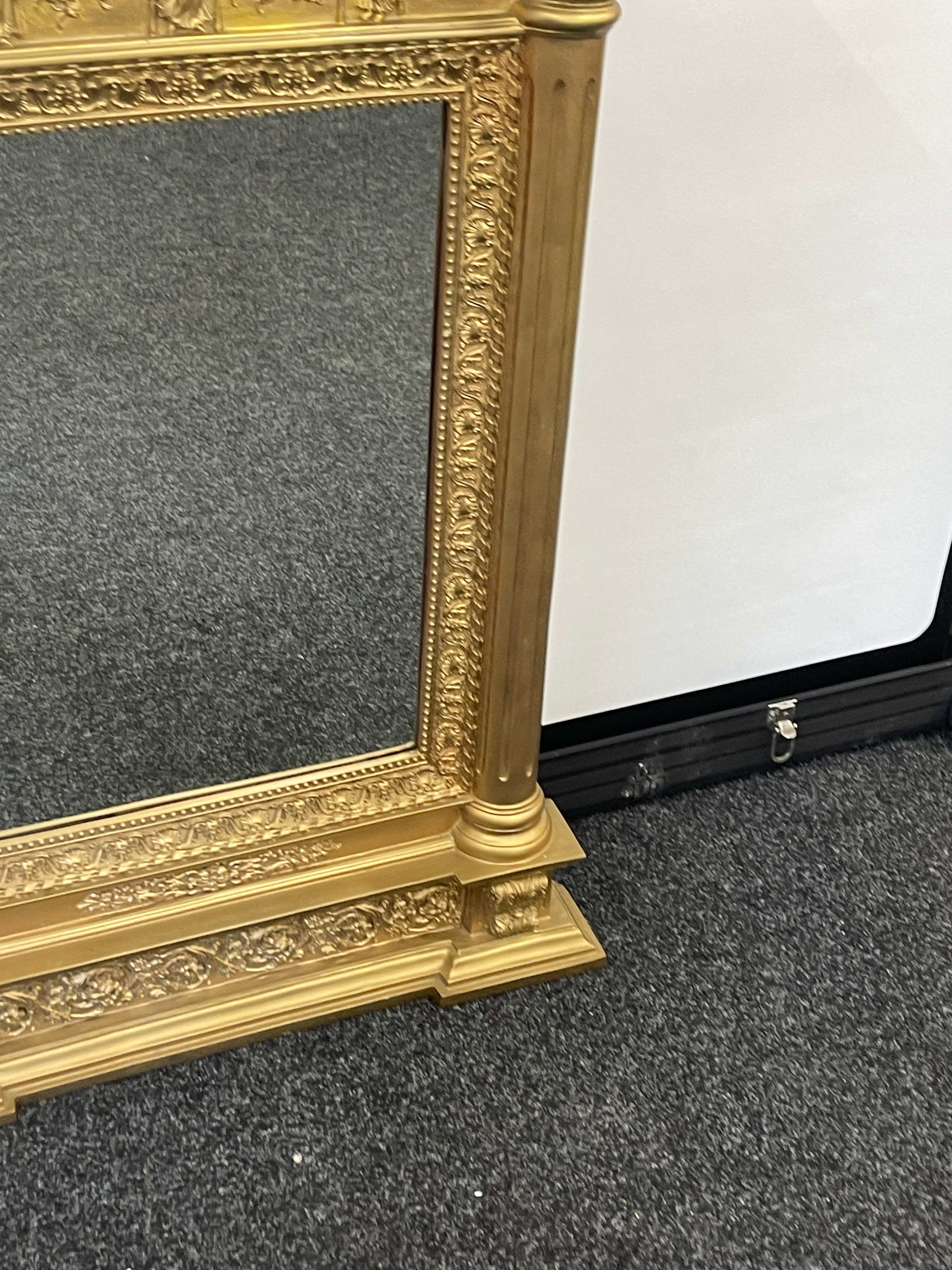 Gilt framed ornate mantle mirror, Height 40 inches, Width 30 inches - Image 5 of 5