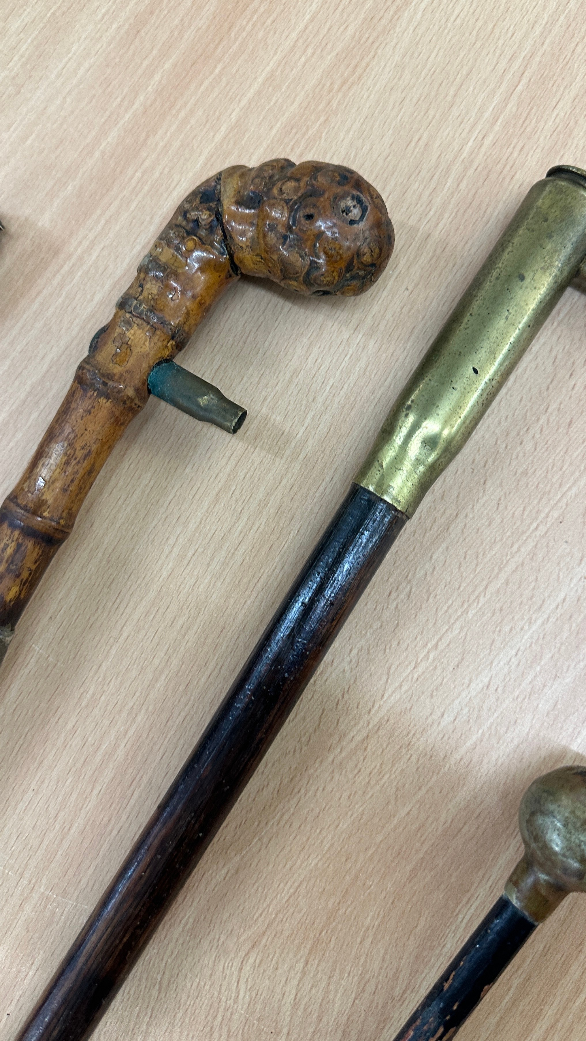 Selection of trench/ RAF/ military walking sticks - Image 2 of 5