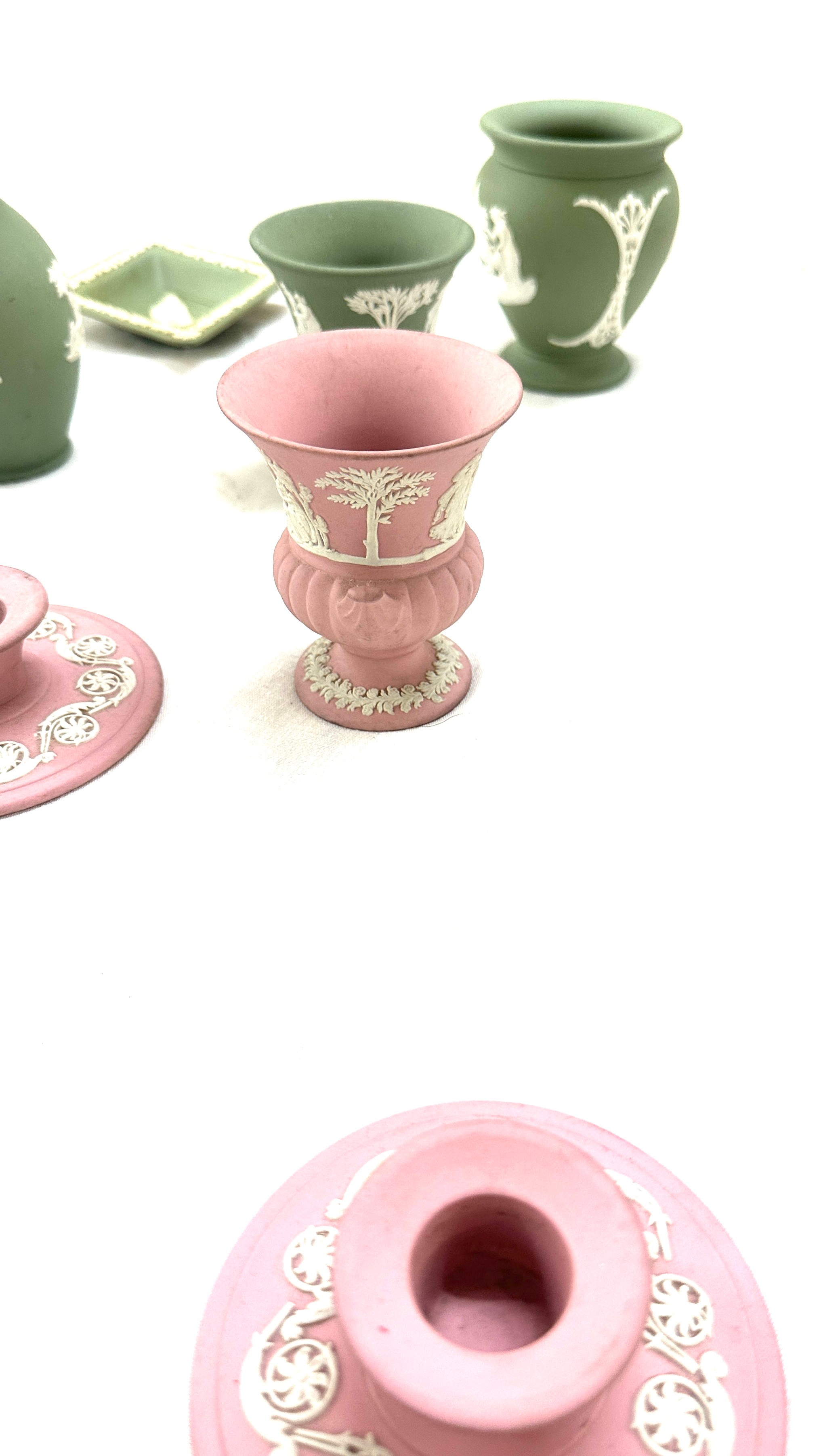 Selection of Wedgwood Jasperware to include vases, candle sticks, trinkets etc - Image 3 of 8