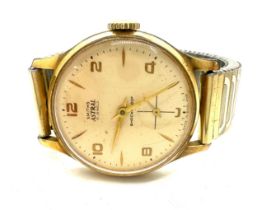 Vintage Smiths astral jewels gents wrist watch winds up and ticks