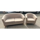 Two seater tub sofa and chair