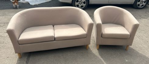 Two seater tub sofa and chair