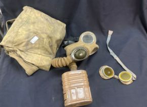 1937 gas mask and camping eye sheilds