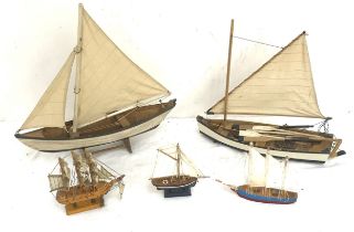 Selection of assorted boat figures