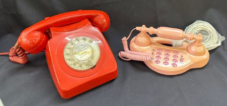 Two vintage telephones, untested