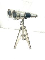 Pair of binoculars on a tripod stand height 13 inches