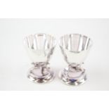 pair of antique 1919 sheffield sterling silver egg cups