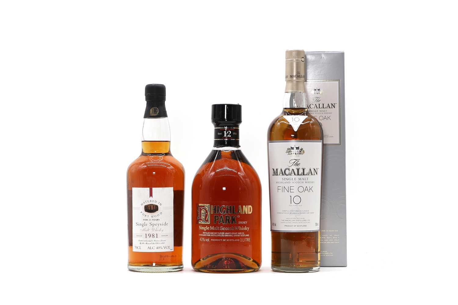 A selection of Scotch whiskies