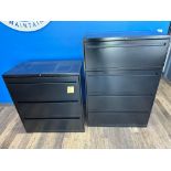 LOT OF FILE CABINETS; 3 & 4 DRAWER