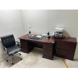 OFFICE DESK AND STORAGE CABINET