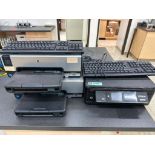 HP LOT OF PRINTERS AND KEY BOARDS