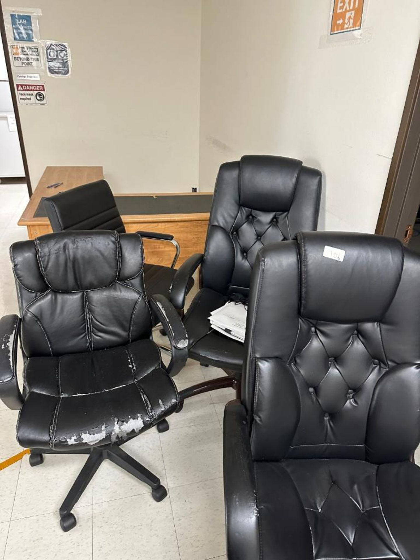 (4) LEATHER CHAIRS