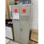 SANDUSKY STORAGE CABINET WITH CONTENTS