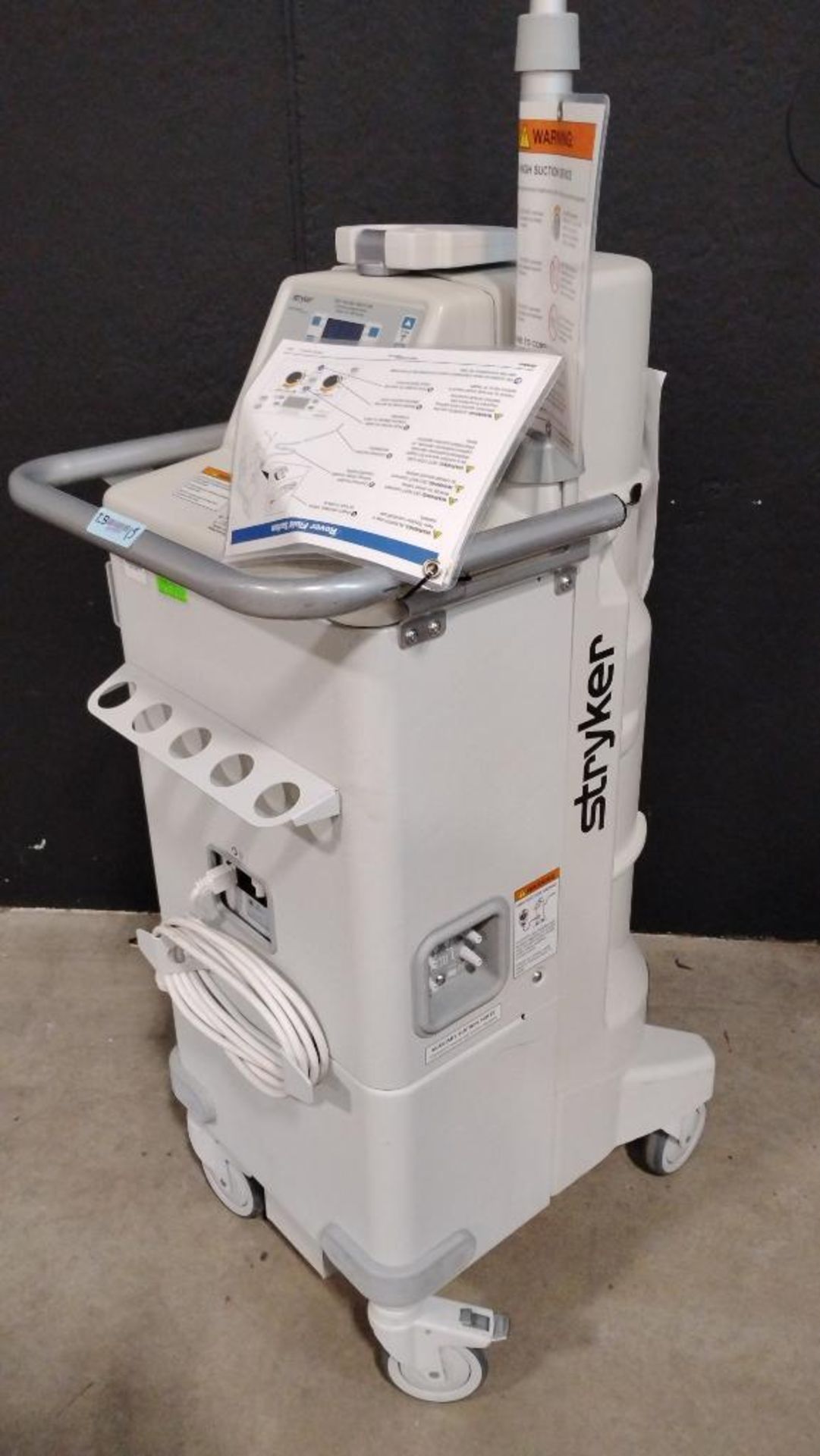 STRYKER NEPTUNE 2 ULTRA HIGH VACUUM/ HIGH FLOW CONTINOUS SURGICAL SUCTION UNIT - Image 3 of 5