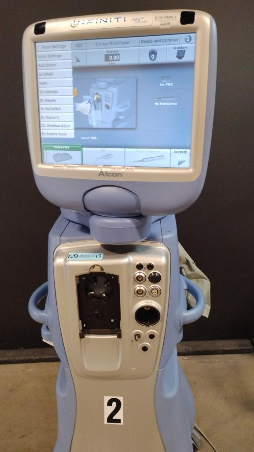 ALCON INFINITY OZIL COMPATIBLE PHACO SYSTEM WITH FOOTSWITCH - Image 4 of 4