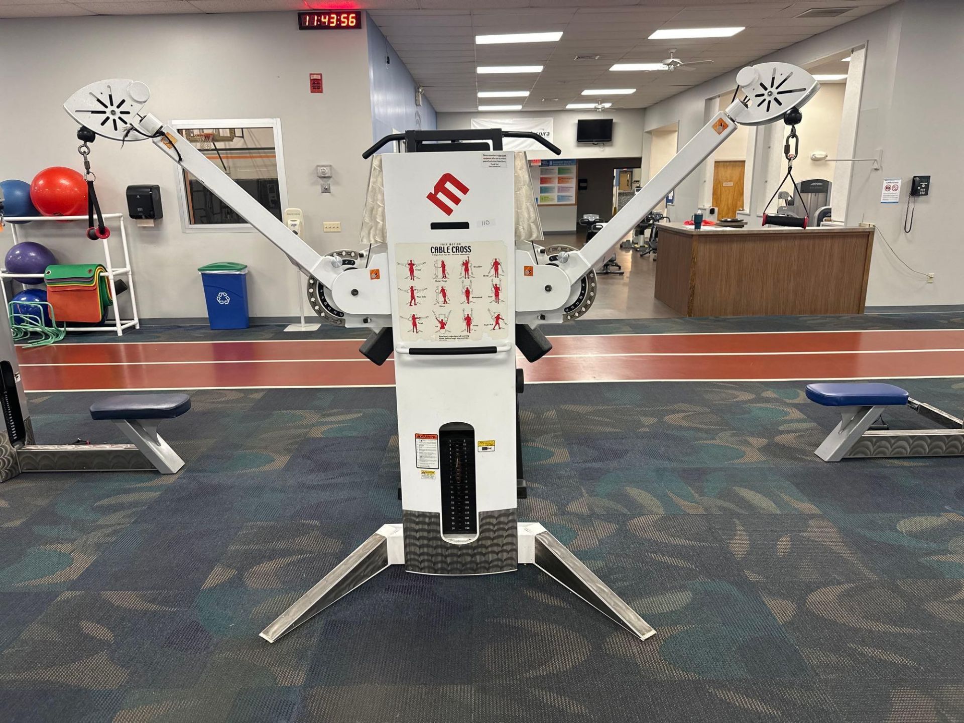 FREE MOTION CABLE CROSSOVER MACHINE LOCATION: INSPIRA VINELAND GYM ROOM 3