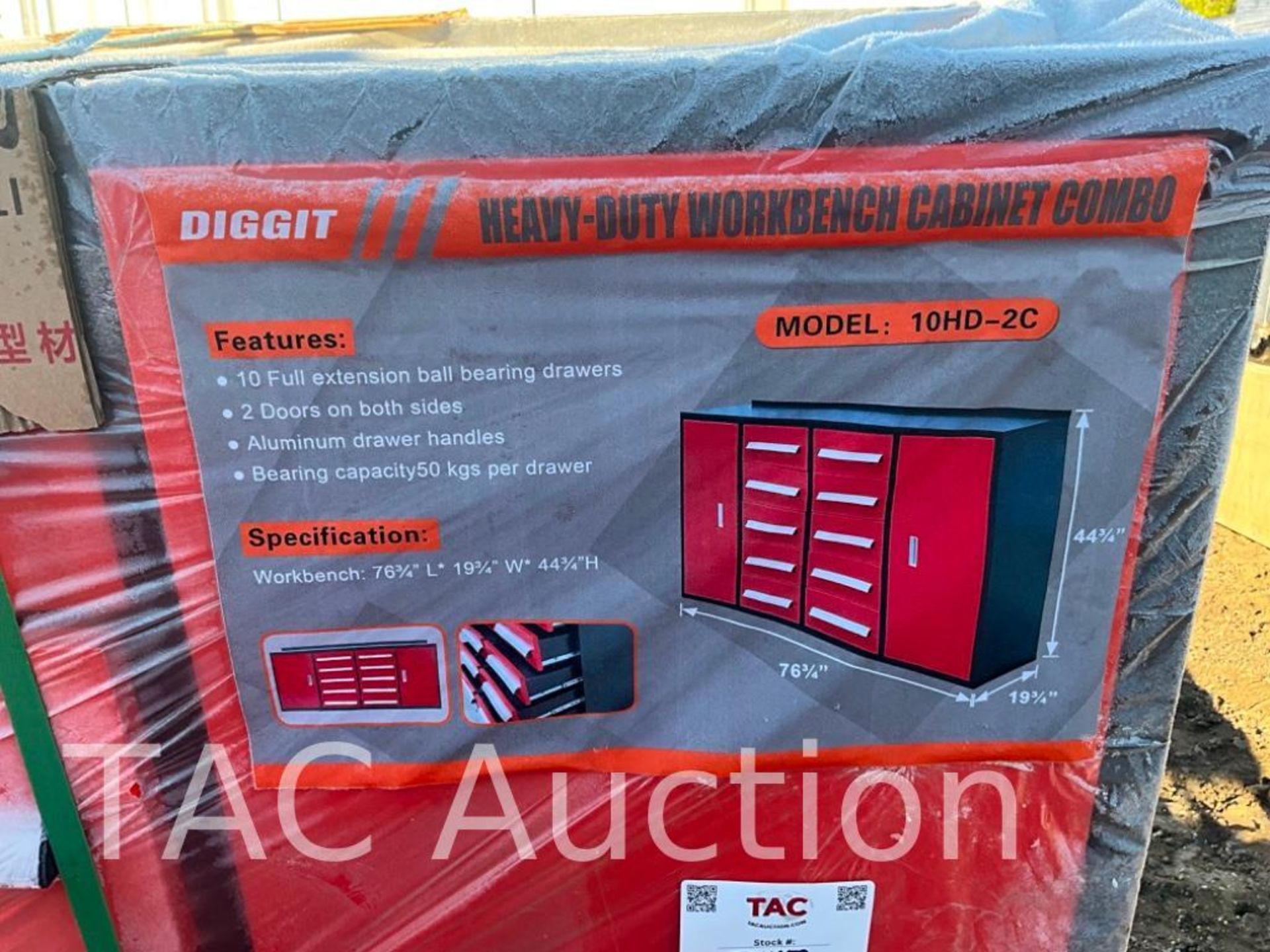 New (10) Drawer Tool Work Bench W/ Side Storage Lockers