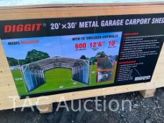 New 20ft X 30ft Metal Garage Carport Shed