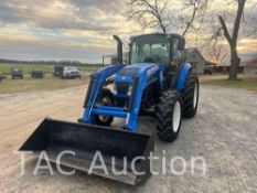 2015 New Holland T4.110 Cab 4x4 Tractor w/ Front End Loader