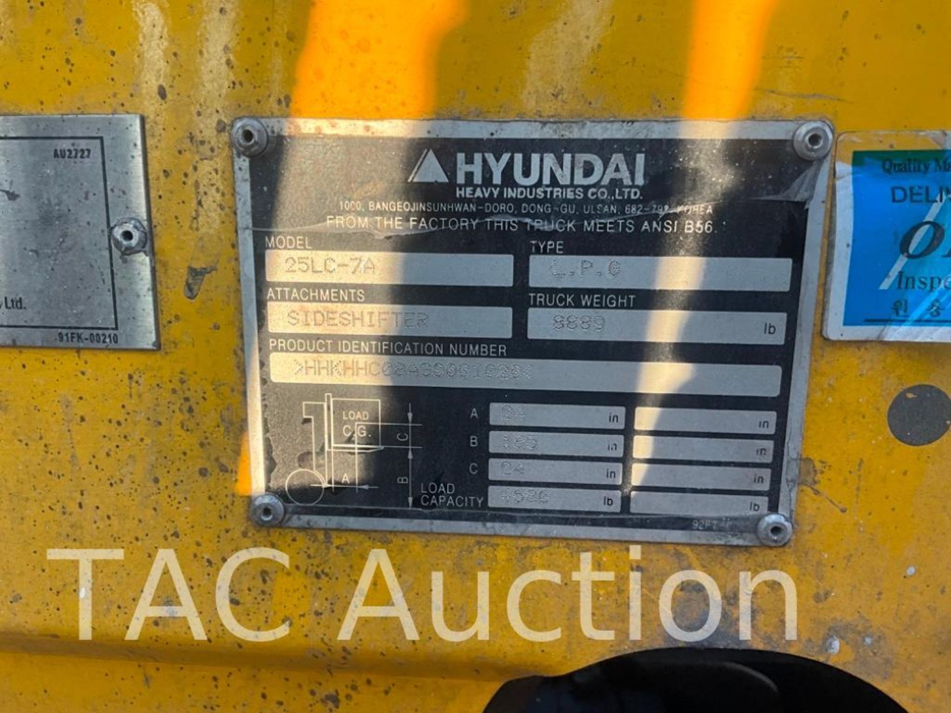 Hyundai 25LC-7A 5,000lb Forklift - Bild 27 aus 27