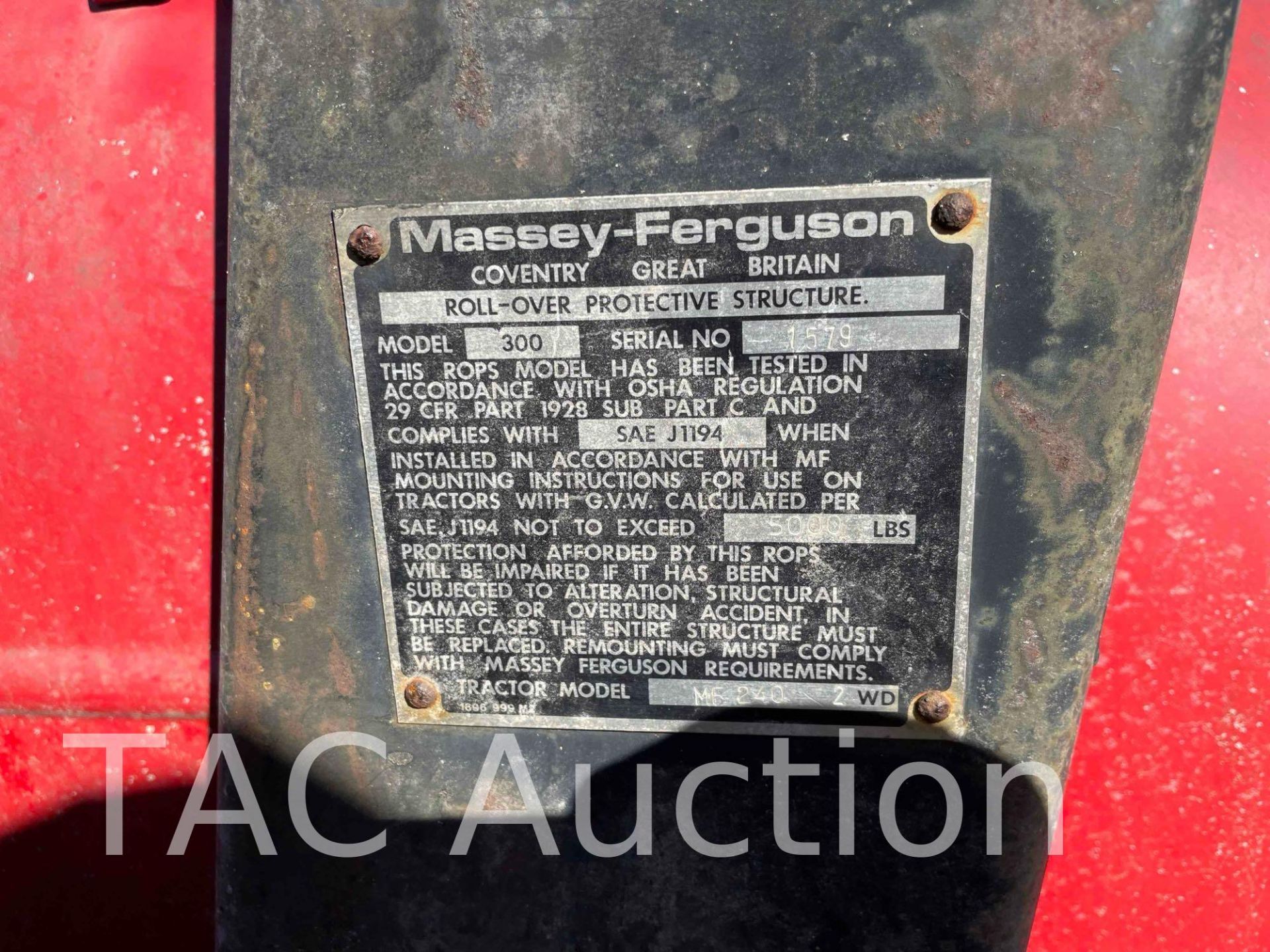 Massey Ferguson 250 2WD Farm Tractor - Image 33 of 34