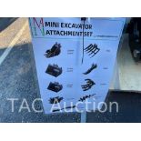 New (9) Piece Mini Excavator Attachment Set​​​​​​​