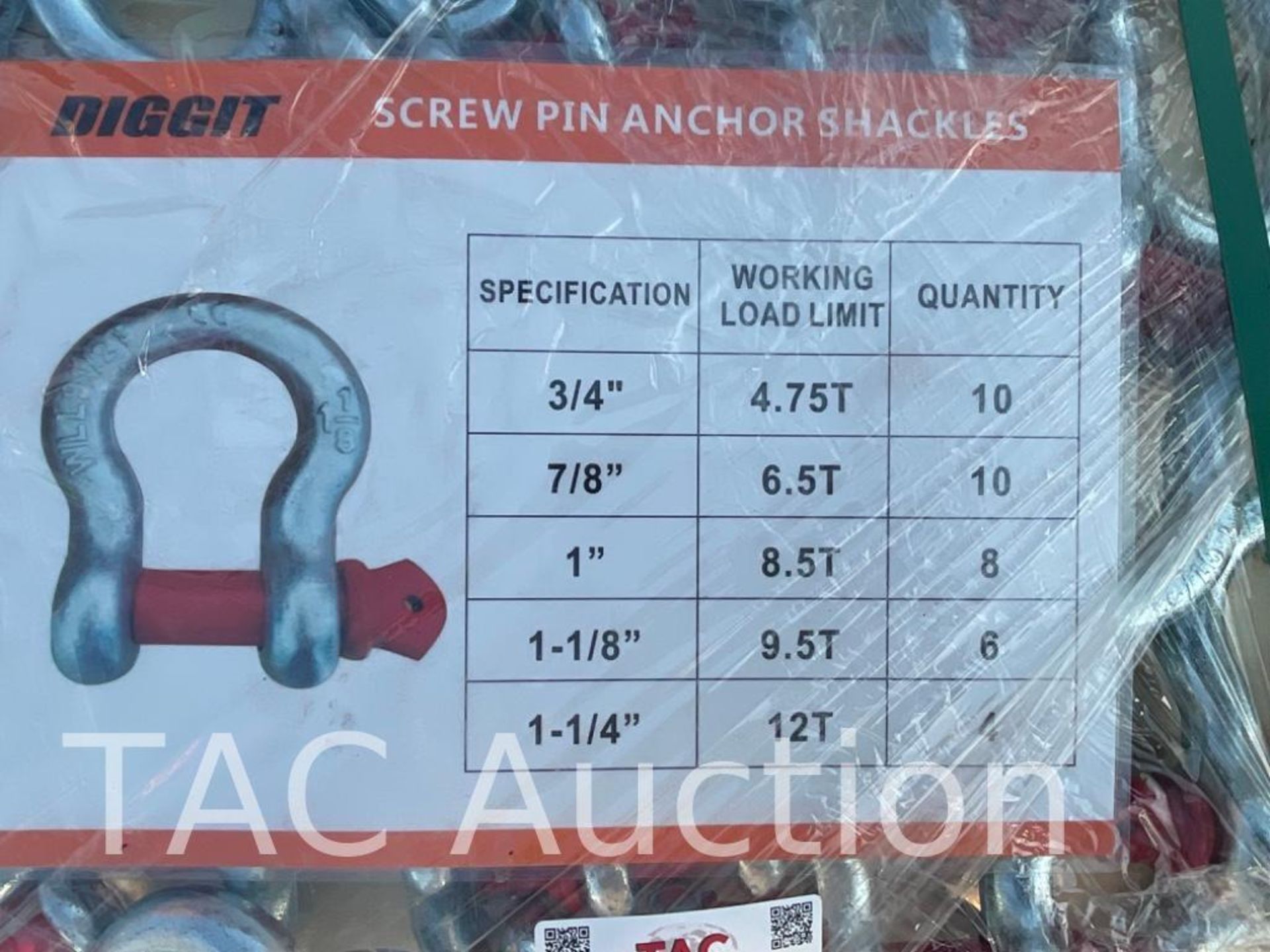 (38) New Screw Pin Anchor Shackles