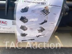 New (9) Piece Mini Excavator Attachment Set​​​​​​​