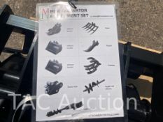 New (9) Piece Mini Excavator Attachment Set​​​​​​​