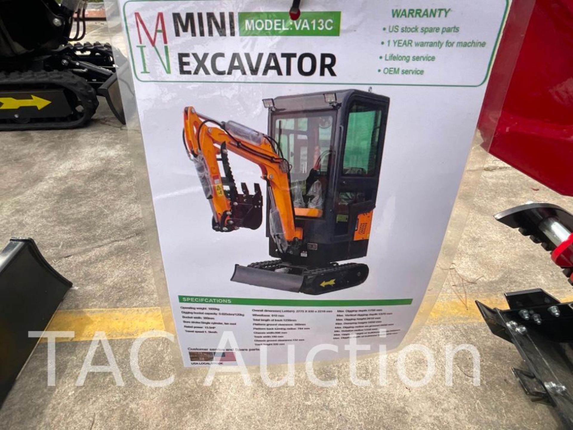 New MIVA VA13C Enclosed Cab Mini Excavator - Image 21 of 23