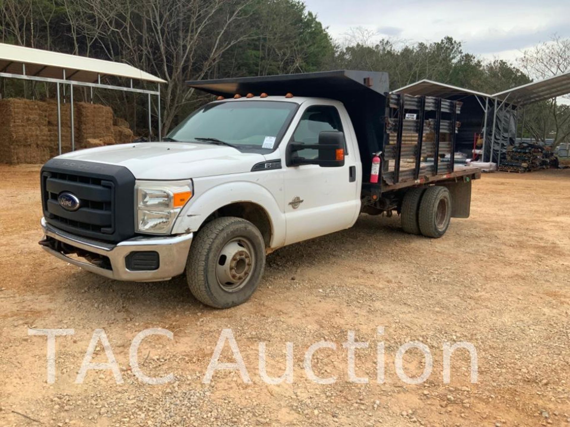 2015 Ford F-350 Super Duty Flatbed Truck W/ Stake Body Sides