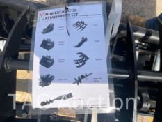 New (9) Piece Mini Excavator Attachment Set​​​​​​​