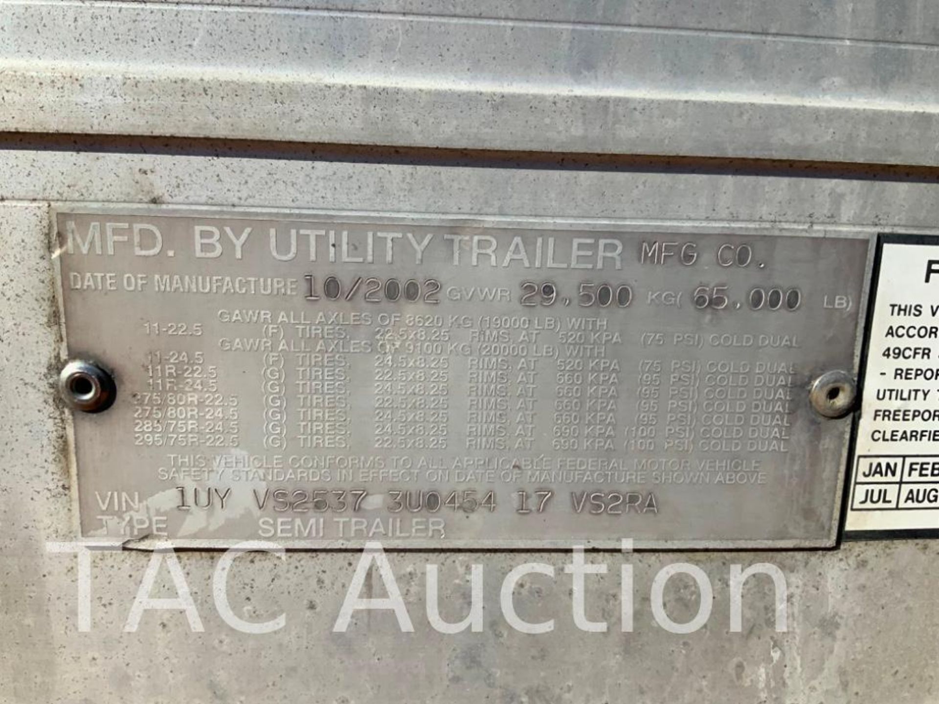 2003 Utility 53ft Reefer Trailer - Image 36 of 36